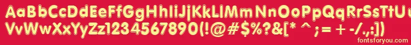 Ragey Font – Yellow Fonts on Red Background