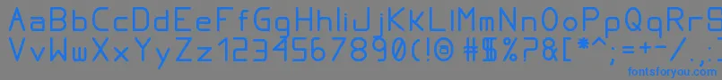ProportionalTfb-Schriftart – Blaue Schriften auf grauem Hintergrund