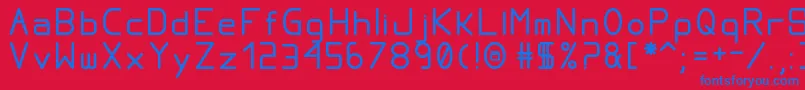 fuente ProportionalTfb – Fuentes Azules Sobre Fondo Rojo