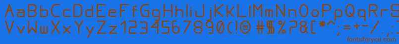ProportionalTfb Font – Brown Fonts on Blue Background