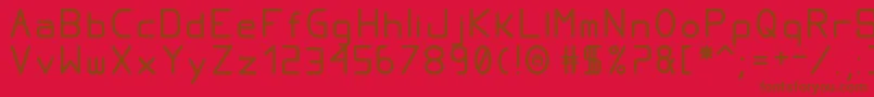 Fonte ProportionalTfb – fontes marrons em um fundo vermelho