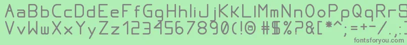 More about ProportionalTfb Font ProportionalTfb Font – Gray Fonts on Green Background