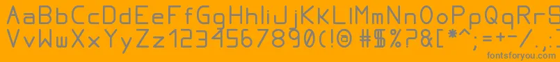 ProportionalTfb Font – Gray Fonts on Orange Background