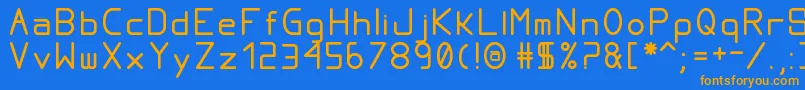 ProportionalTfb Font – Orange Fonts on Blue Background