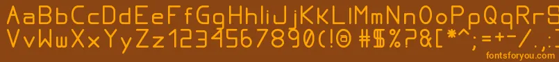ProportionalTfb Font – Orange Fonts on Brown Background