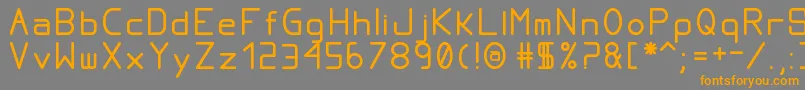 ProportionalTfbフォントについての詳細 フォントProportionalTfb – オレンジの文字は灰色の背景にあります。