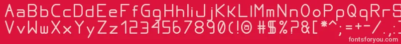 ProportionalTfb Font – Pink Fonts on Red Background