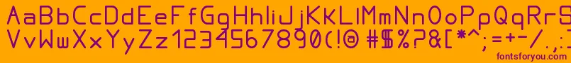 ProportionalTfb Font – Purple Fonts on Orange Background