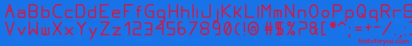 Шрифт ProportionalTfb – красные шрифты на синем фоне