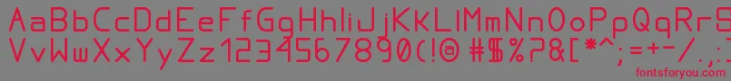フォントProportionalTfb – 赤い文字の灰色の背景