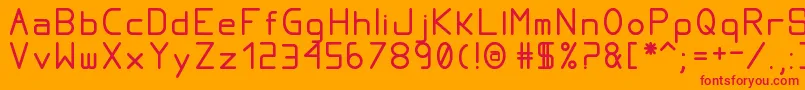 ProportionalTfb Font – Red Fonts on Orange Background