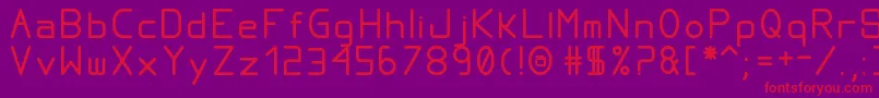 ProportionalTfb Font – Red Fonts on Purple Background