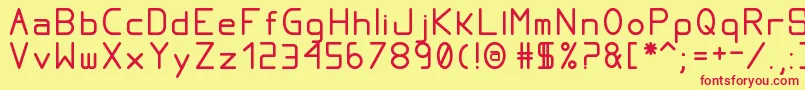 ProportionalTfb Font – Red Fonts on Yellow Background