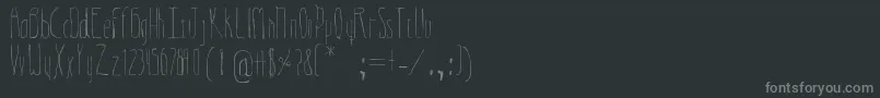 Indiferente Font – Gray Fonts on Black Background