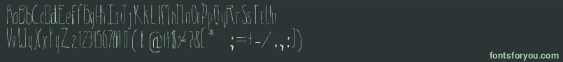 Шрифт Indiferente – зелёные шрифты на чёрном фоне
