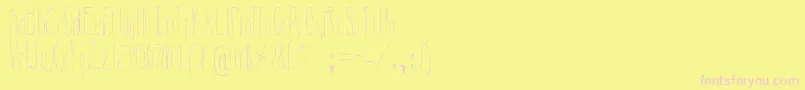 Indiferente Font – Pink Fonts on Yellow Background