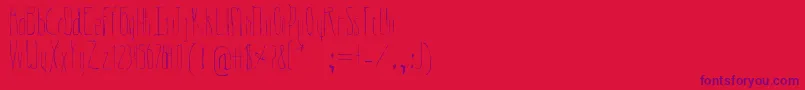 Indiferente-Schriftart – Violette Schriften auf rotem Hintergrund