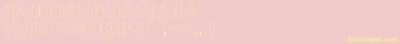 Indiferente Font – Yellow Fonts on Pink Background
