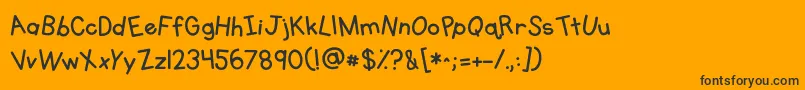 Kgprimarywhimsy Font – Black Fonts on Orange Background