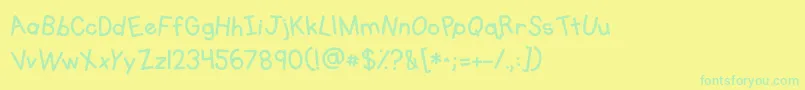 Подробнее о шрифте Kgprimarywhimsy Шрифт Kgprimarywhimsy – зелёные шрифты на жёлтом фоне