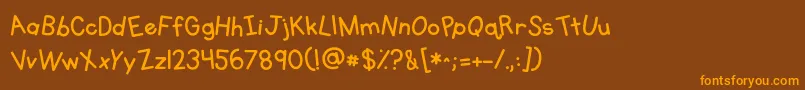 fuente Kgprimarywhimsy – Fuentes Naranjas Sobre Fondo Marrón