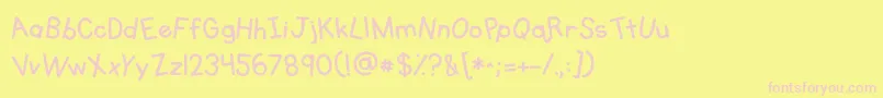 More about Kgprimarywhimsy Font Kgprimarywhimsy Font – Pink Fonts on Yellow Background