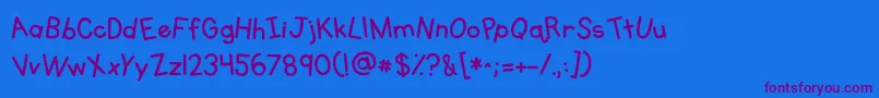 More about Kgprimarywhimsy Font Kgprimarywhimsy Font – Purple Fonts on Blue Background