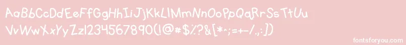En savoir plus sur la police Kgprimarywhimsy Police Kgprimarywhimsy – polices blanches sur fond rose