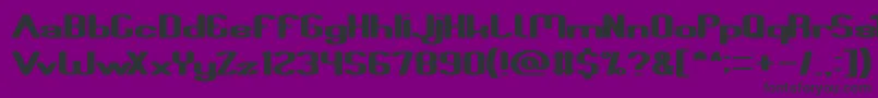 フォントFunRaiser – 紫の背景に黒い文字