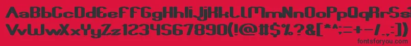 FunRaiser Font – Black Fonts on Red Background