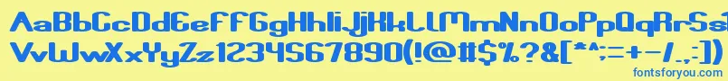 FunRaiser Font – Blue Fonts on Yellow Background