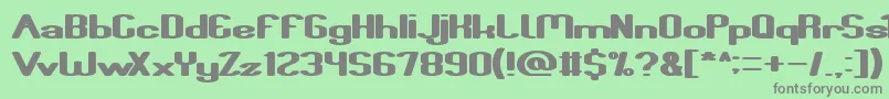 フォントFunRaiser – 緑の背景に灰色の文字