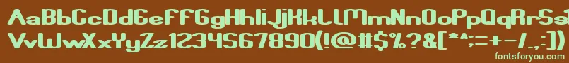 FunRaiser Font – Green Fonts on Brown Background