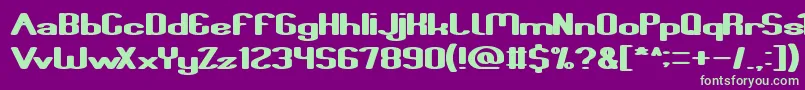 FunRaiser Font – Green Fonts on Purple Background