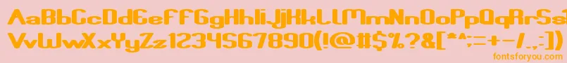 FunRaiser Font – Orange Fonts on Pink Background