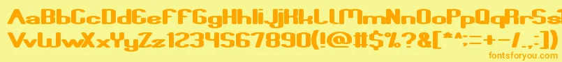 FunRaiser Font – Orange Fonts on Yellow Background