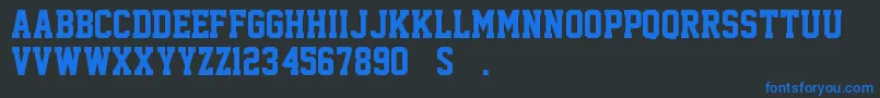 SuperstarM54 Font – Blue Fonts on Black Background