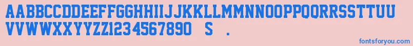 SuperstarM54 Font – Blue Fonts on Pink Background