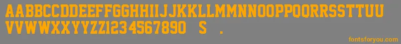 SuperstarM54-Schriftart – Orangefarbene Schriften auf grauem Hintergrund
