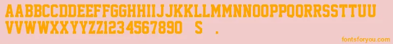 SuperstarM54 Font – Orange Fonts on Pink Background