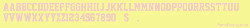 SuperstarM54 Font – Pink Fonts on Yellow Background