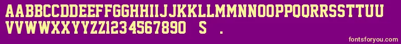 SuperstarM54 Font – Yellow Fonts on Purple Background