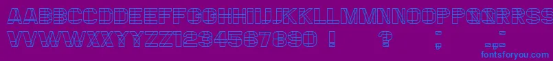 Essere Font – Blue Fonts on Purple Background