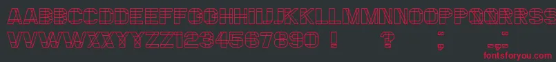 Essere Font – Red Fonts on Black Background
