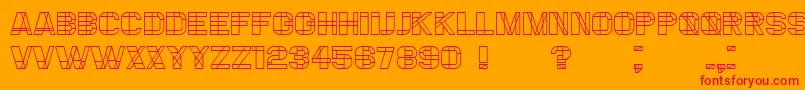 Essere Font – Red Fonts on Orange Background