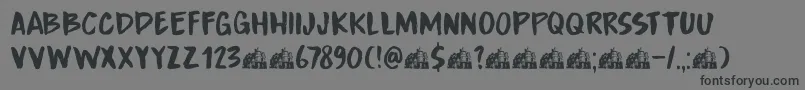 DkBoardingHouseIii Font – Black Fonts on Gray Background