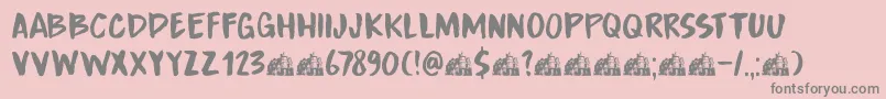 DkBoardingHouseIii Font – Gray Fonts on Pink Background