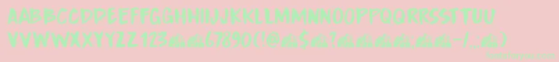 DkBoardingHouseIii Font – Green Fonts on Pink Background