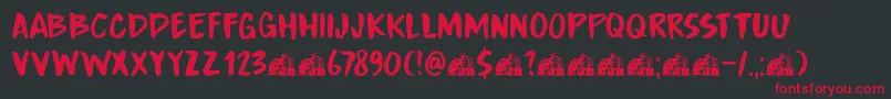 DkBoardingHouseIii Font – Red Fonts on Black Background