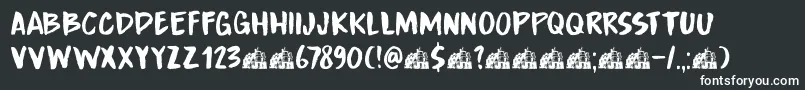 DkBoardingHouseIii Font – White Fonts on Black Background